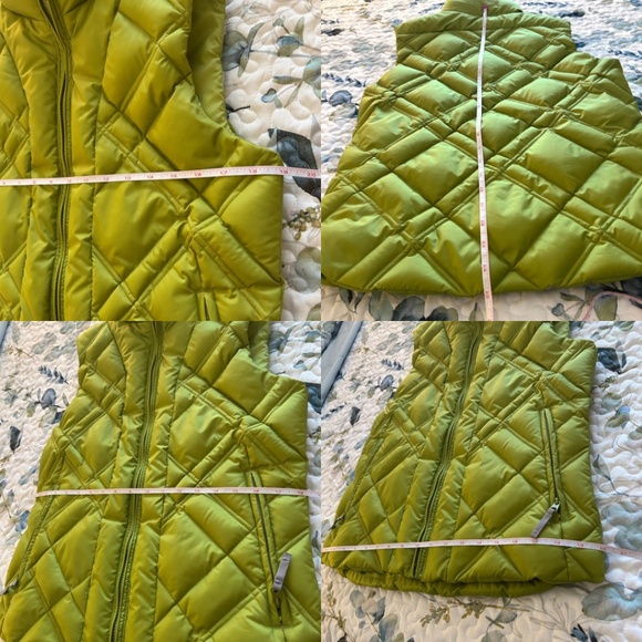 Columbia Quilted Midweight Down Puffer Vest Lime Green Size Small - Picture 14 of 16
